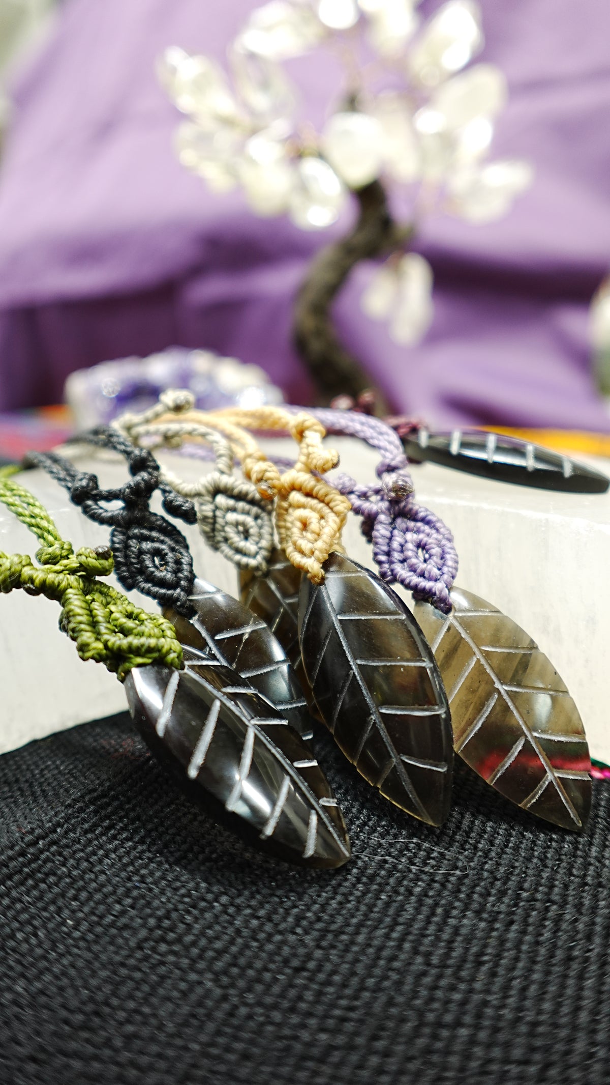 Handmade Peruvian Coca Leaf Pendant Necklace