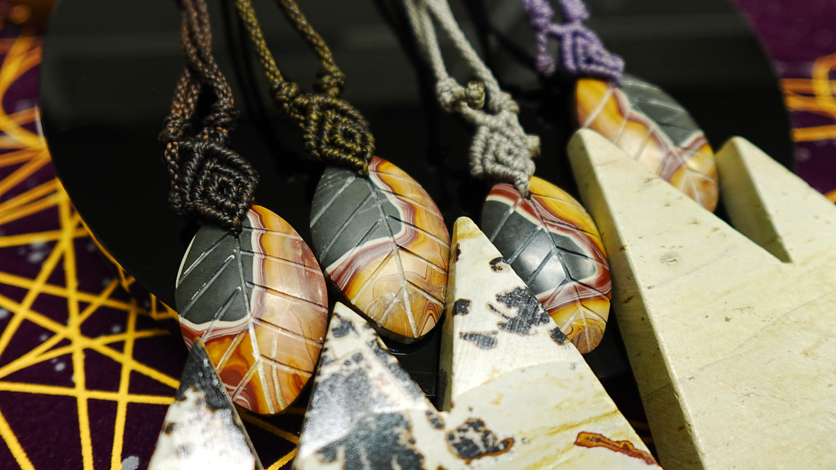 Handmade Peruvian Coca Leaf Pendant Necklace