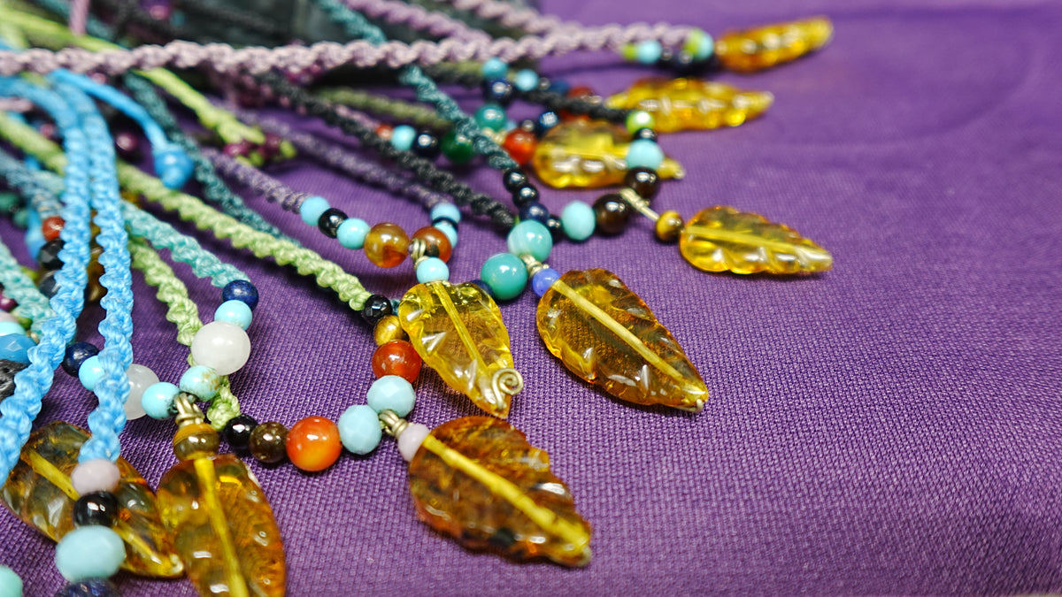 Handmade Peruvian Coca Leaf Pendant Necklace