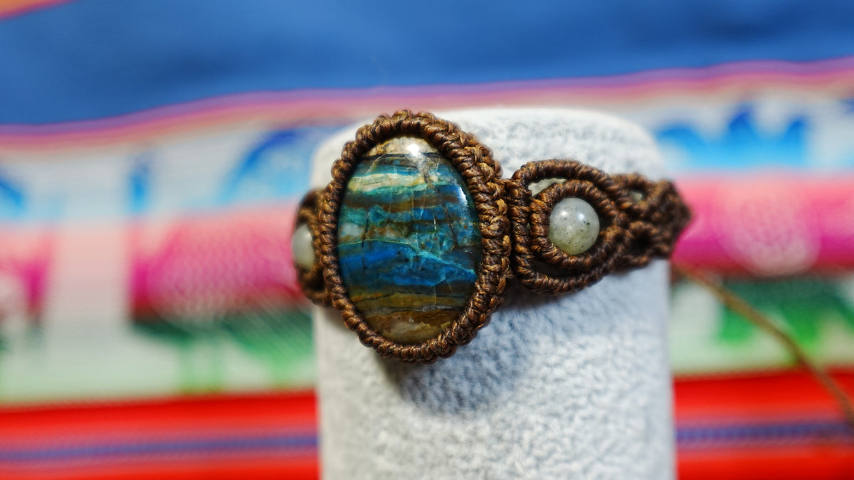 Macramé Crystal Bracelets — Handmade Peruvian, One of a Kind Natural Stones