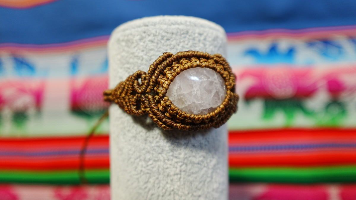 Macramé Crystal Bracelets — Handmade Peruvian, One of a Kind Natural Stones