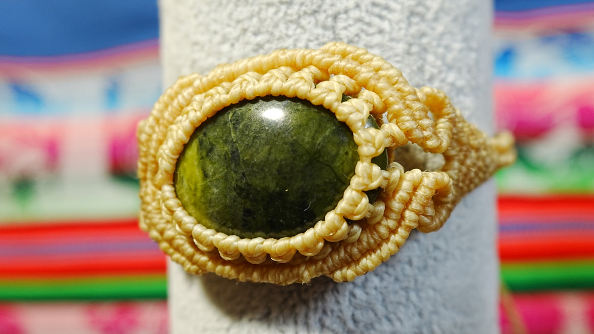 Macramé Crystal Bracelets — Handmade Peruvian, One of a Kind Natural Stones
