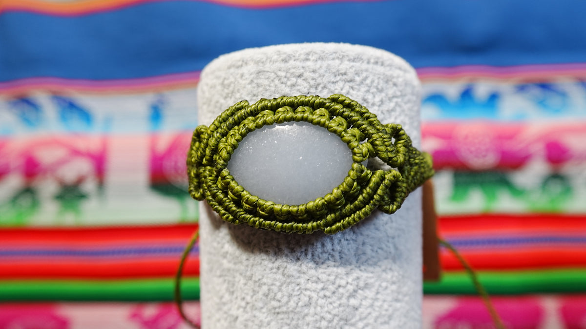 Macramé Crystal Bracelets — Handmade Peruvian, One of a Kind Natural Stones