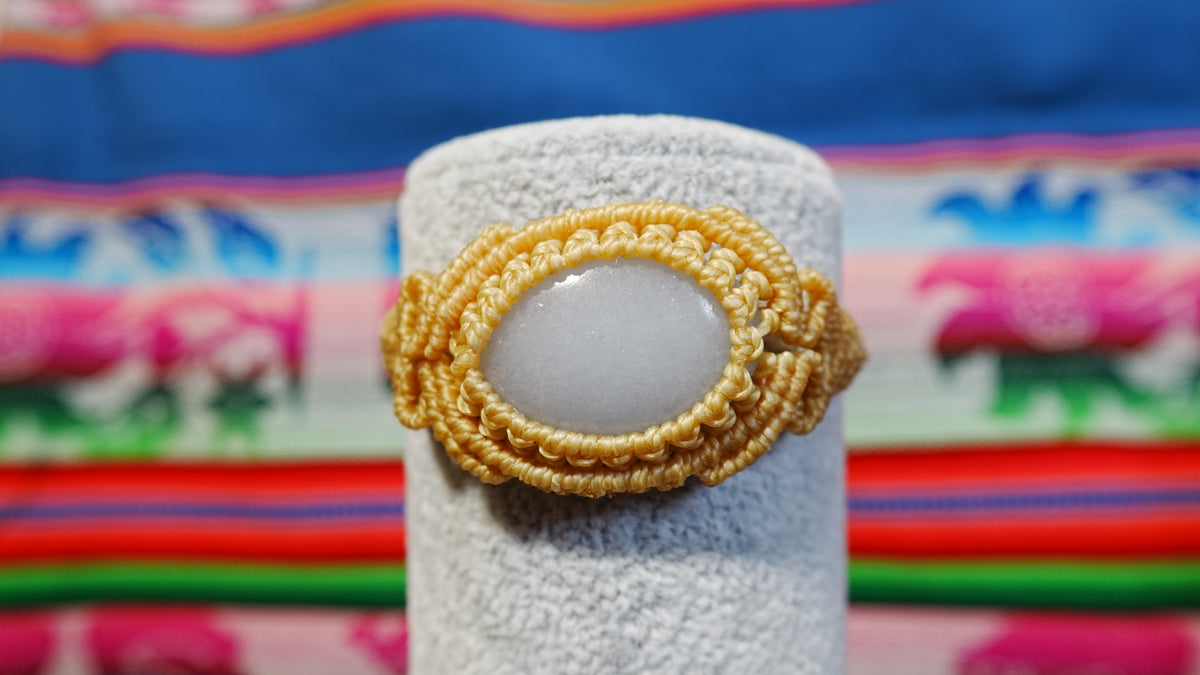 Macramé Crystal Bracelets — Handmade Peruvian, One of a Kind Natural Stones