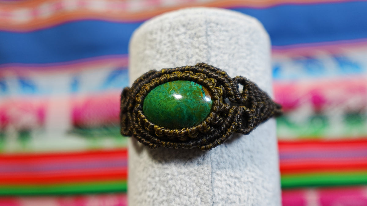 Macramé Crystal Bracelets — Handmade Peruvian, One of a Kind Natural Stones