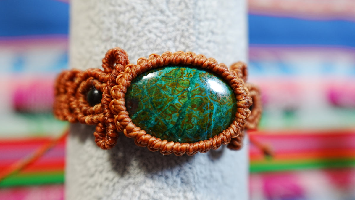 Macramé Crystal Bracelets — Handmade Peruvian, One of a Kind Natural Stones