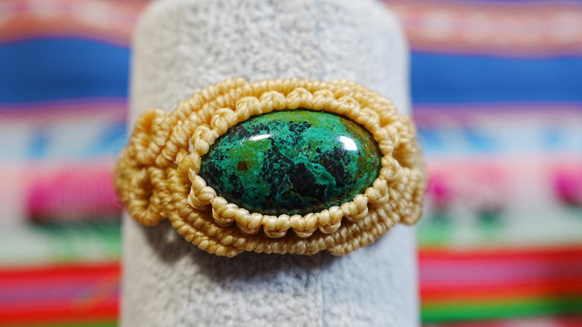 Macramé Crystal Bracelets — Handmade Peruvian, One of a Kind Natural Stones