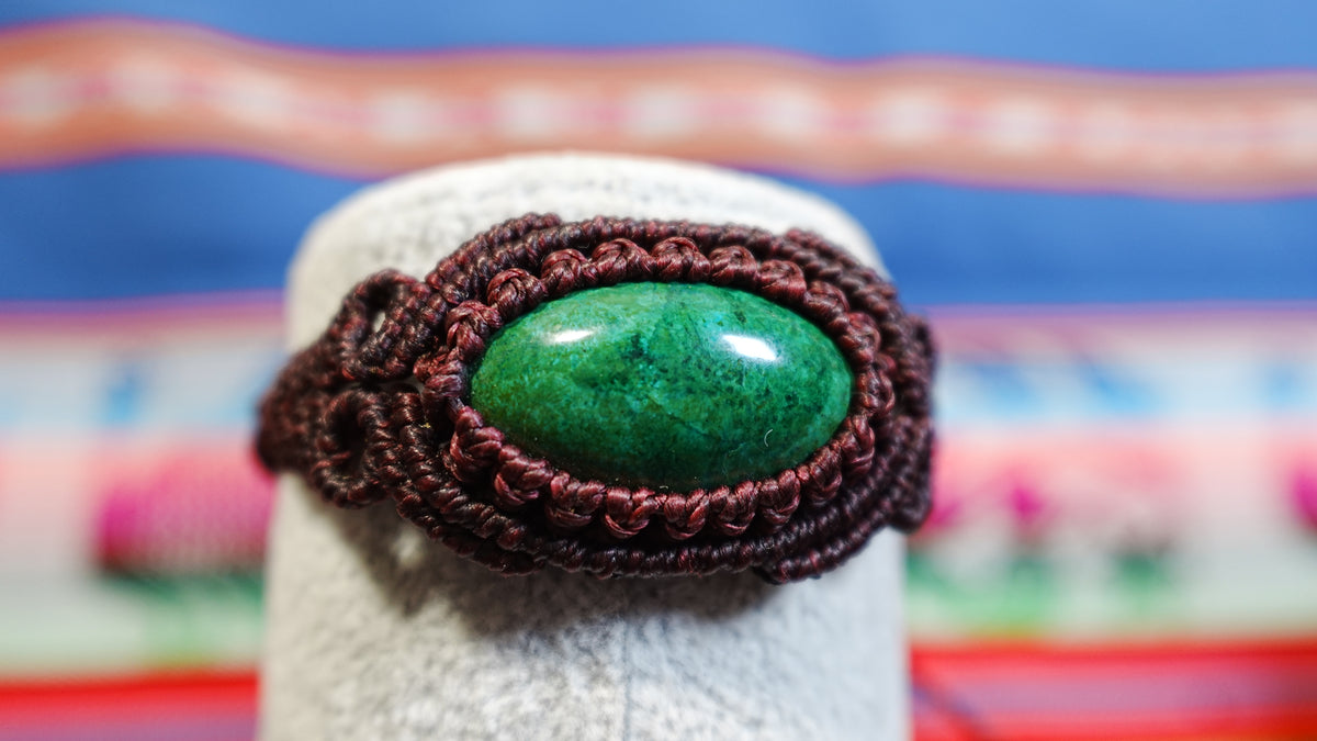Macramé Crystal Bracelets — Handmade Peruvian, One of a Kind Natural Stones