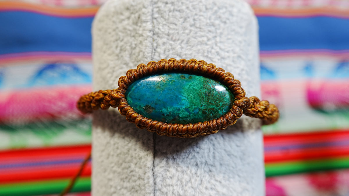 Macramé Crystal Bracelets — Handmade Peruvian, One of a Kind Natural Stones