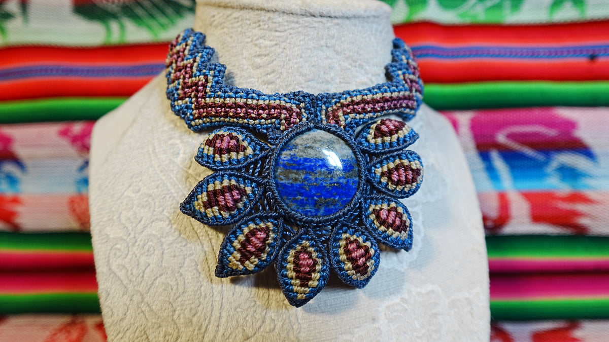 Peruvian Macrame Brooch