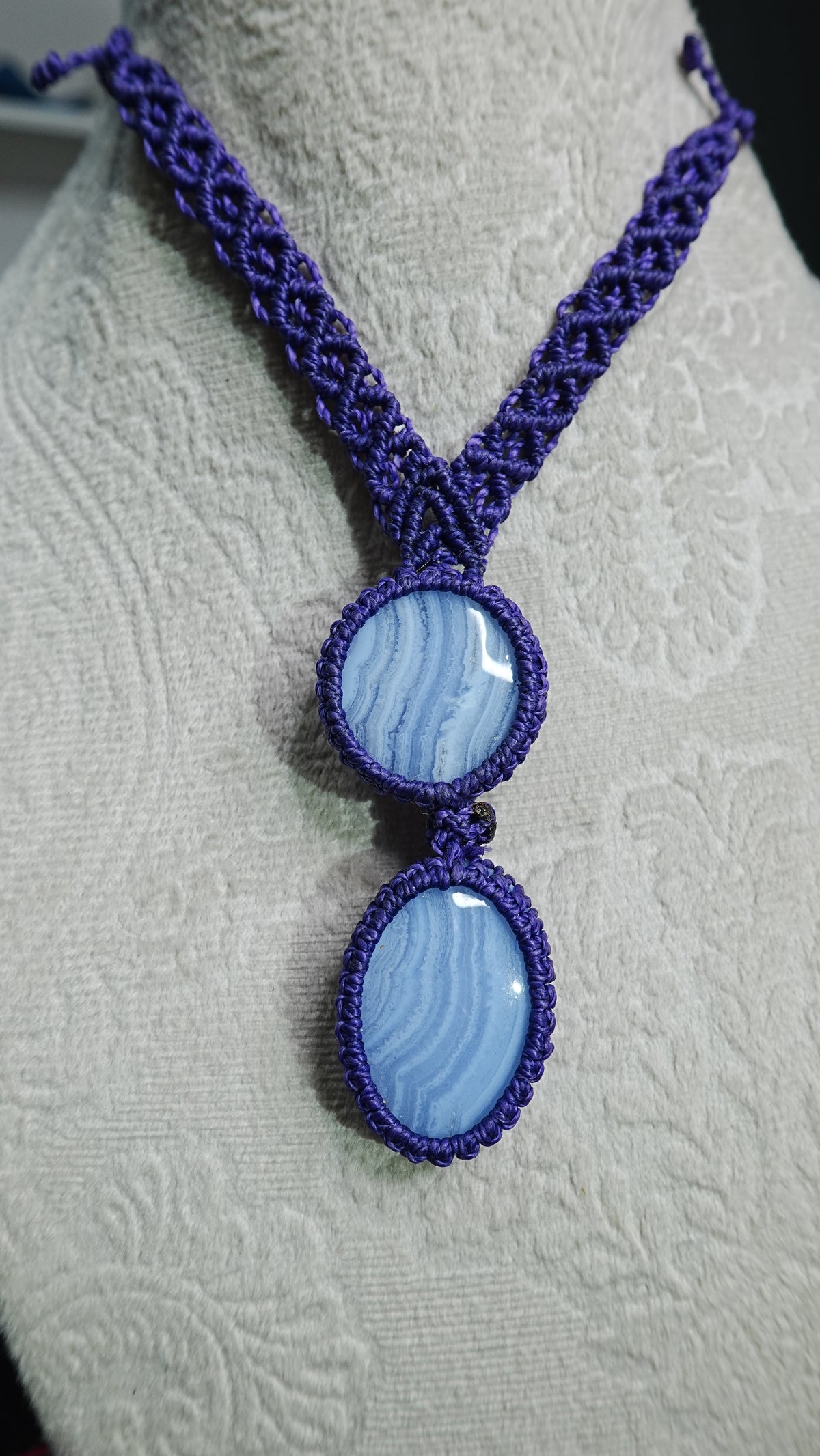 Double Crystal Cabochon Pendant Necklaces — Handmade Natural Healing Stones